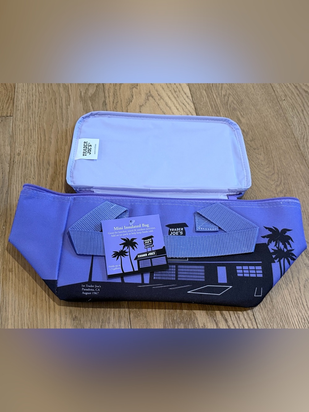 Trader Joe's Lilac Mini Insulated lavender Bag
